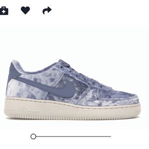 Dark/sky Blue velvet Air Force one